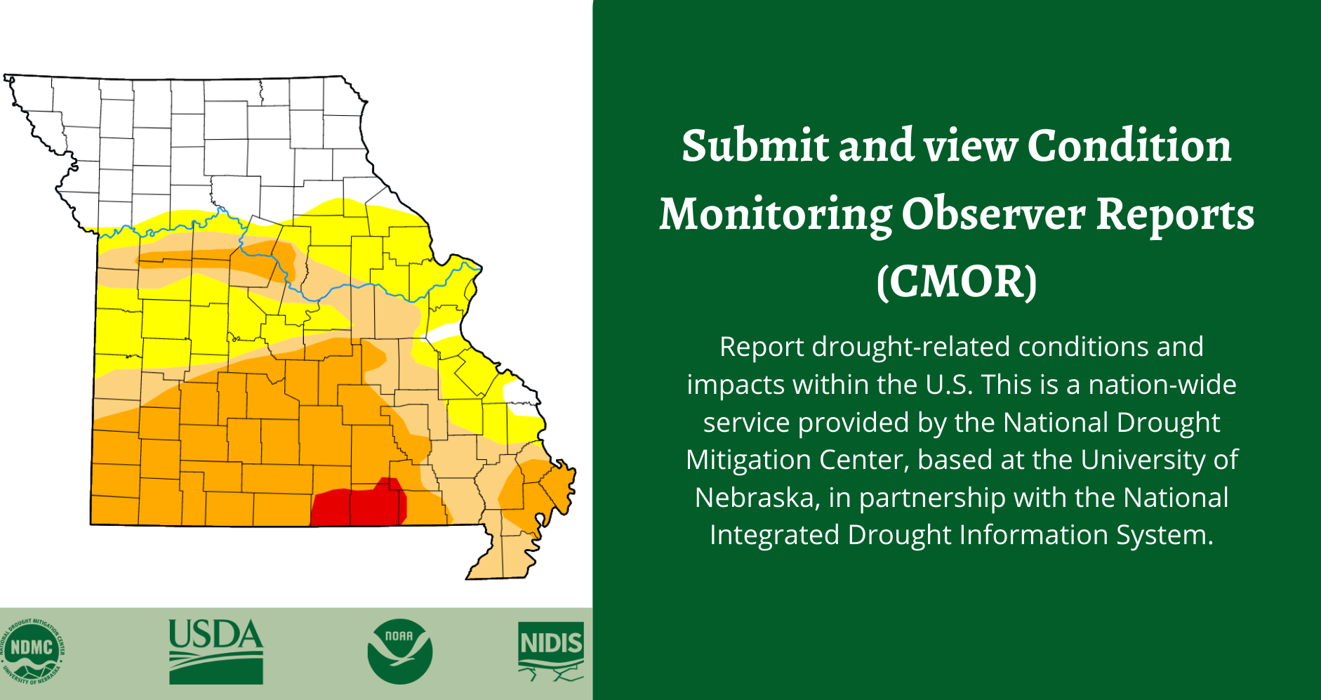 Submit and view Drought Monitoring Observation Report (CMOR)