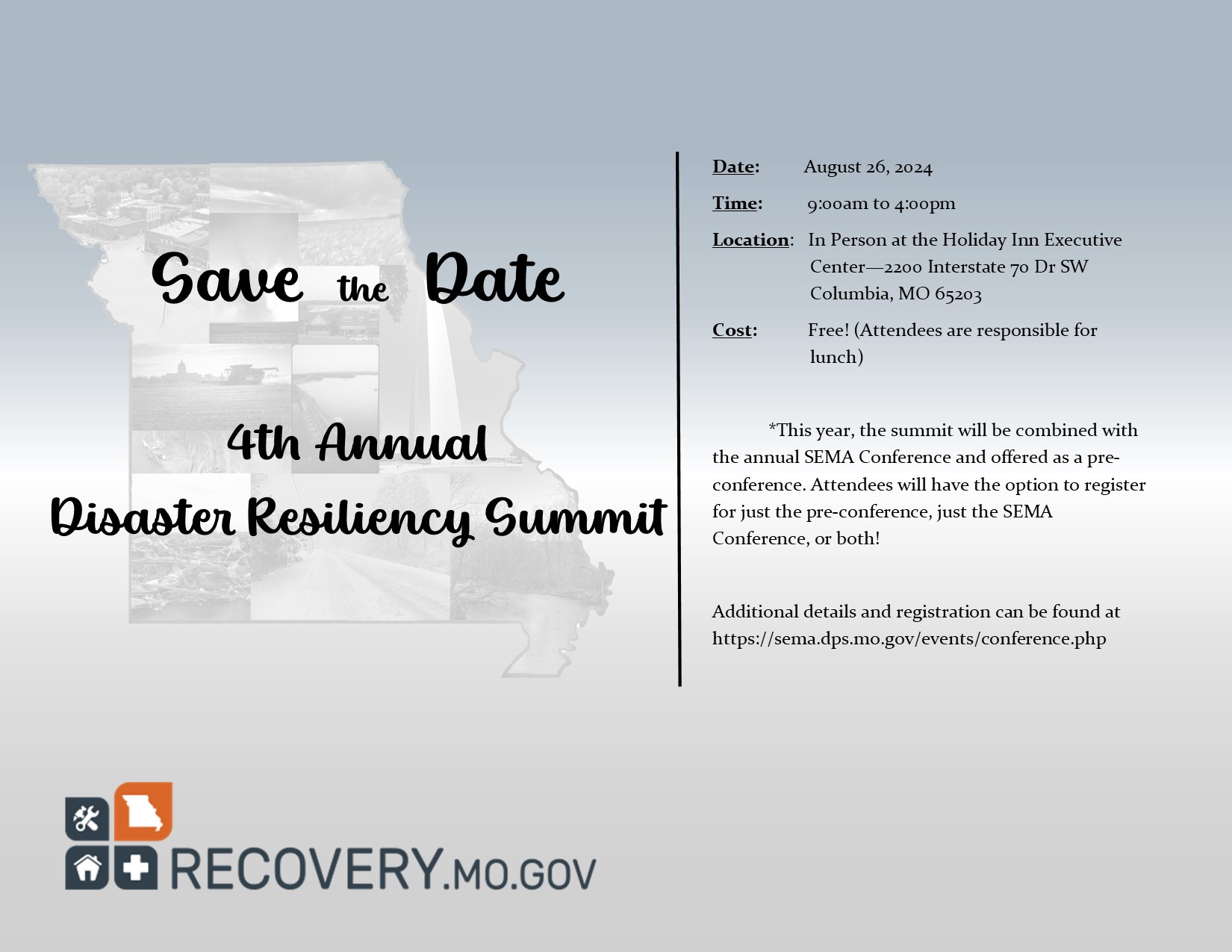 2024 Disaster Resiliency Summit Save-the-Date
