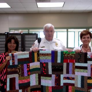 Department of Corrections’ offenders in the Restorative Justice Program recently made and donated three quilts to help with the long-term flood recovery effort
