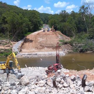 Work has started on the Route CC Bridge over North Fork of White River in Ozark County.